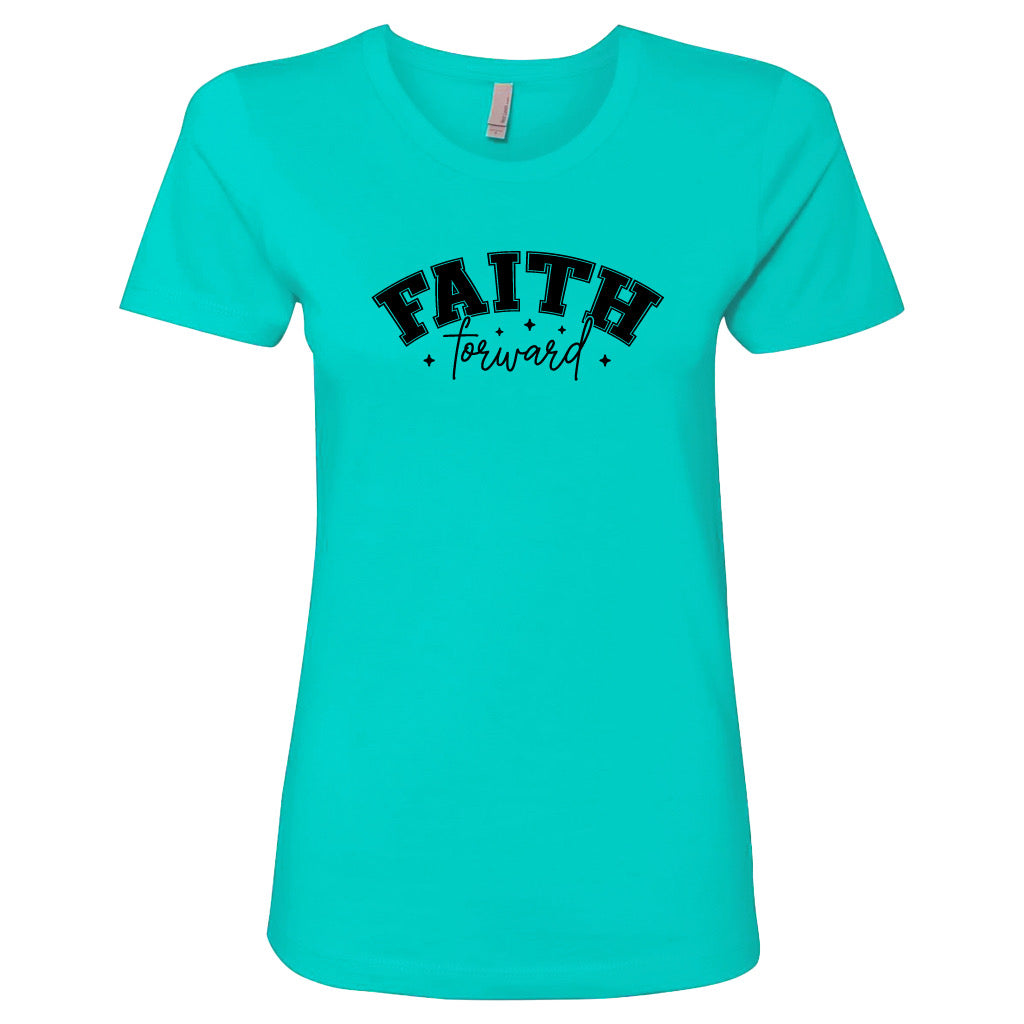 Faith Forward Women’s Fitted T-Shirt – Inspirational Everyday Wear