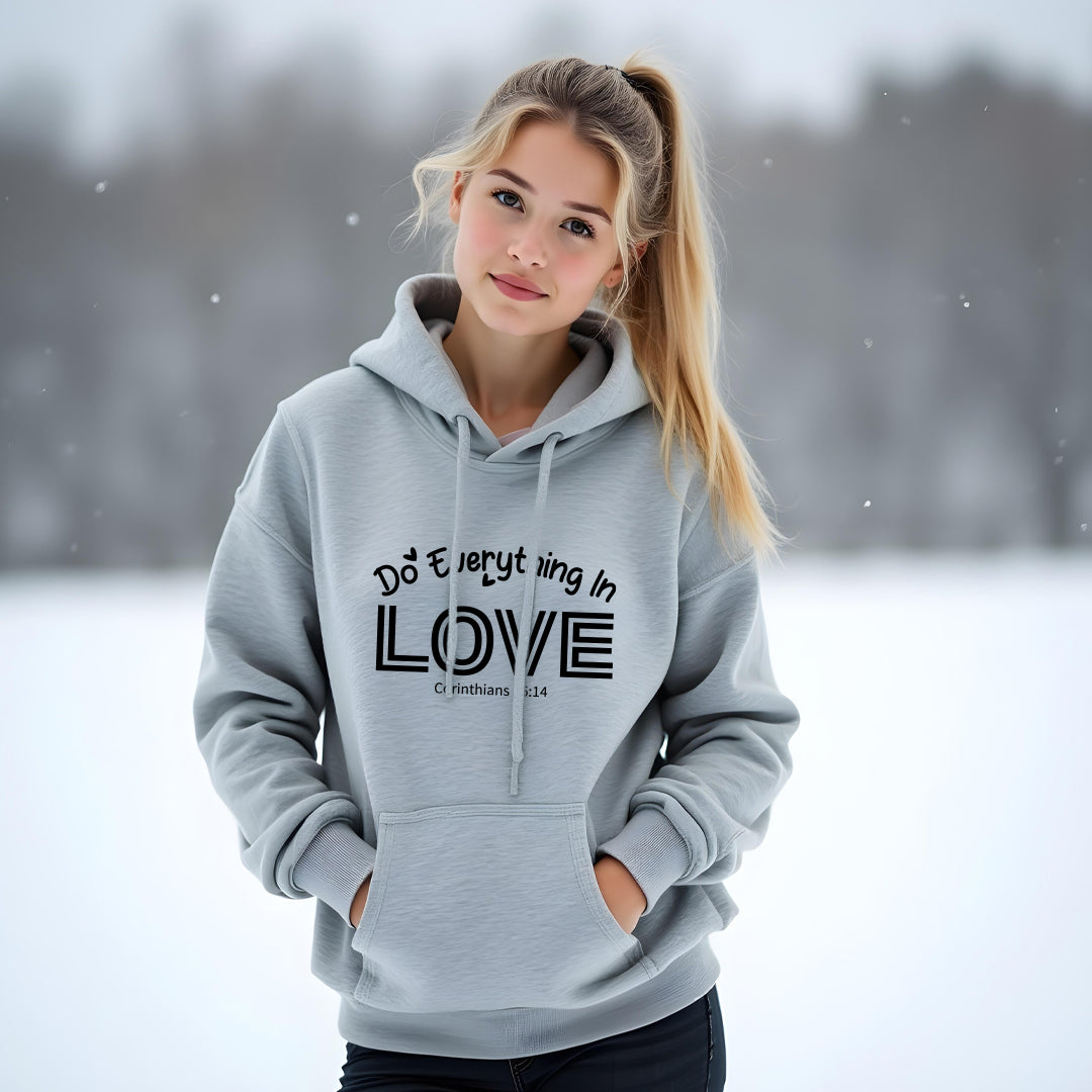 Faith Hope Love Unisex Hoodie – Inspirational Christian Sweatshirt