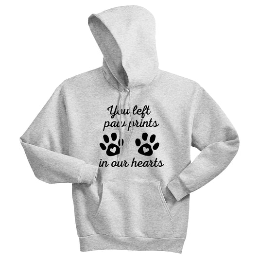HEARTFELT "Paw Prints" Unisex Hoodie – Touching Pet Memorial Sweatshirt