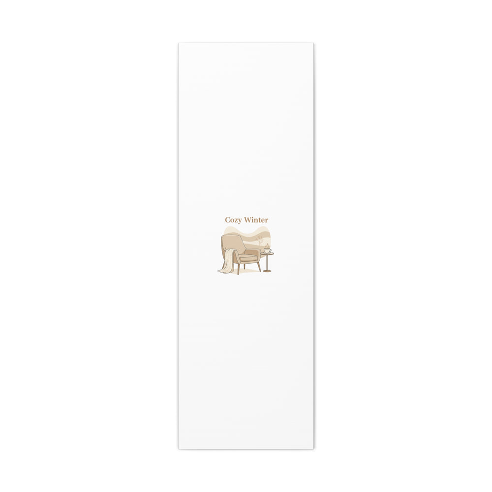 Cozy Winter minimal line art Canvas | Slow Life, soft life neutral wall decor