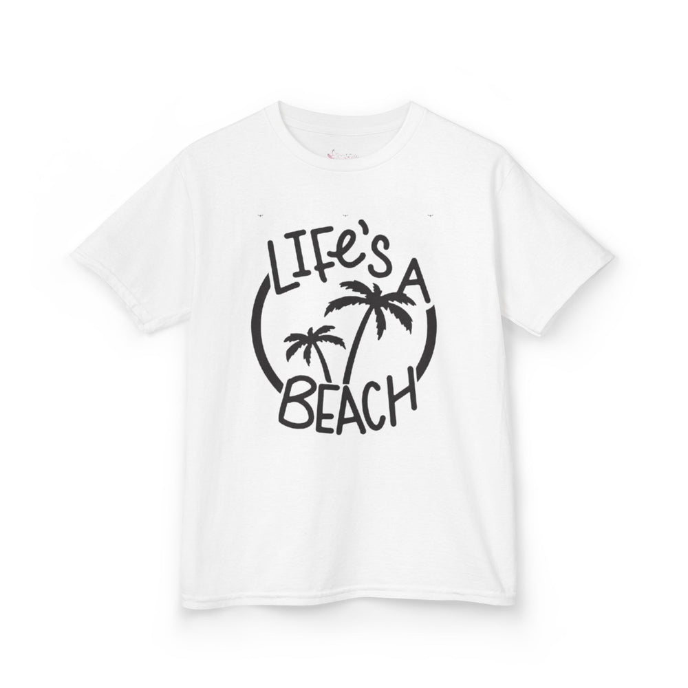 Gildan 5000B | Youth Paradise Beach T-Shirt – Comfortable Cotton Graphic Tee for Boys & Girls