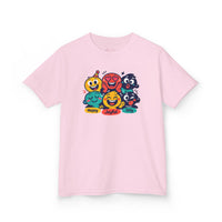 Gildan 5000B | Kids' "Happy & Joyful" Emoji Crewneck Tee – Fun Cartoon Character Graphic T-Shirt