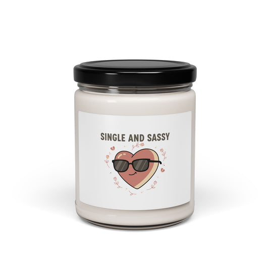 Single and Sassy Candle, Soy Jar | Anti Valentine, Funny Singles