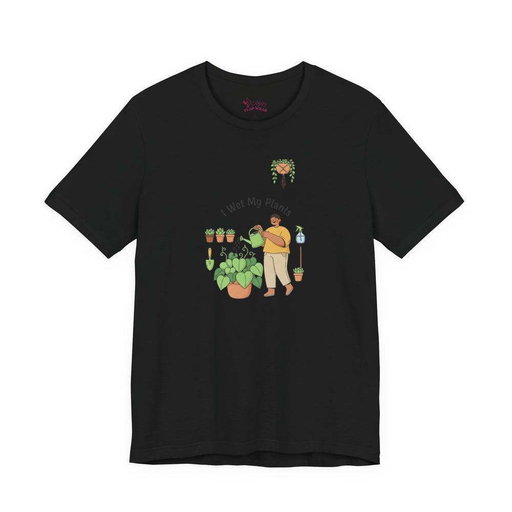 Bella+Canvas3001 | I Wet My Plants T-Shirt | Plant Mom Succulent Pun Tee, Sage Botanical Humor