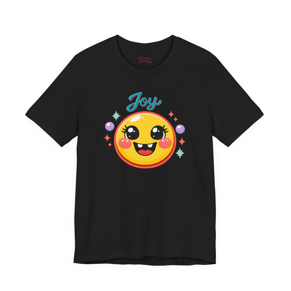 Bella+Canvas 3001 | Radiant Joy Emoji T-Shirt | Kawaii Aesthetic Smiley Graphic Tee | Unisex Jersey Short Sleeve Tee