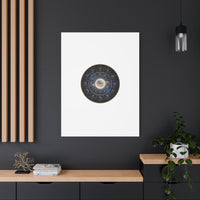 Zodiac Constellation Wheel Canvas, Astrology Art Print | Gold Foil Galaxy