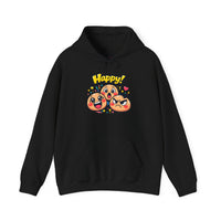 Gildan 18500 | Unisex "Happy!" Cartoon Emoji Hoodie – Heavy Blend Graphic Sweatshirt – Cute & Playful Streetwear Pullover | Happy emoji cartoon hoodie | kawaii minimal, thick outline