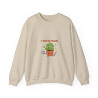 I Wet My Plants sweatshirt | Plant Parent Humor, sage cream botanical pun