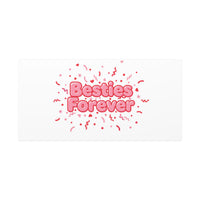 Besties Forever Canvas | Galentine’s Friendship Wall Art, Pink Confetti