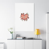 Independently Unloved Heart Print Canvas | Anti Valentine, Single Humor