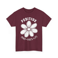 Gildan 5000 | Inspirational Daisy Unisex T-Shirt - Positive Mind, Vibes, Life