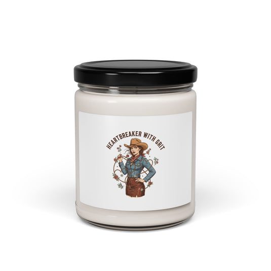 Cowgirl Heart Badge Soy Candle, Western Valentine cowboy valentine