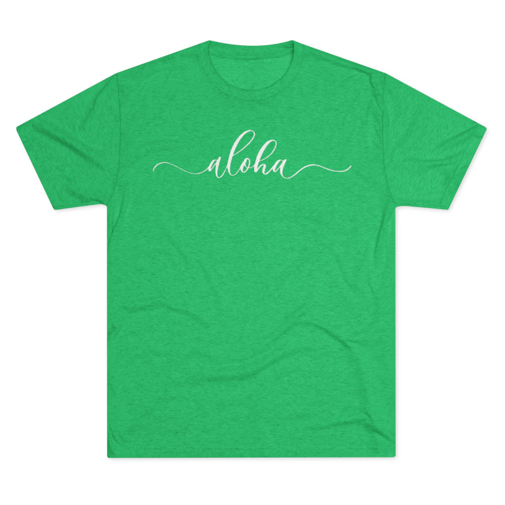 Next Level 6010 | Aloha Script Unisex Tri-Blend Vintage Tee – Summer Vibes Collection