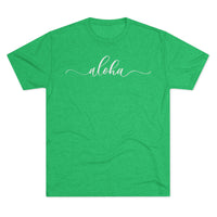 Next Level 6010 | Aloha Script Unisex Tri-Blend Vintage Tee – Summer Vibes Collection
