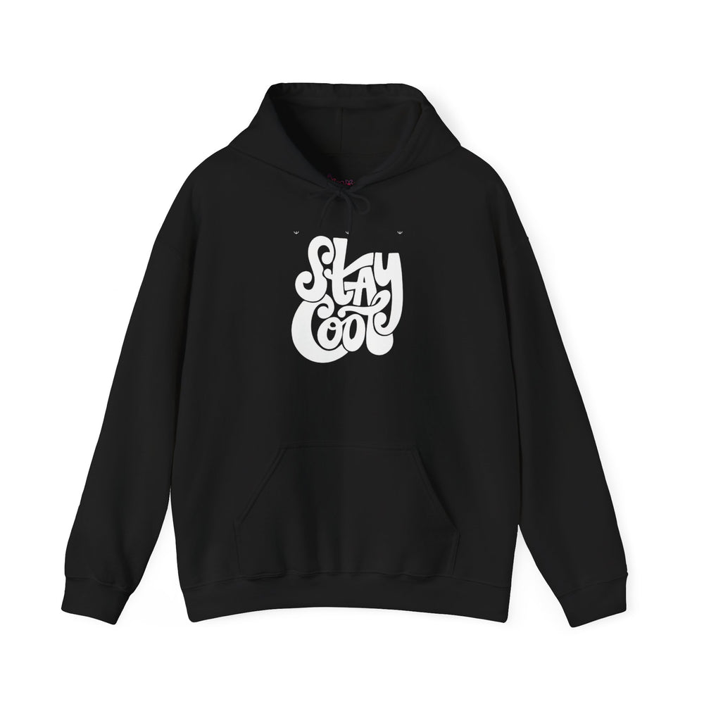 Gildan 18500 | Unisex "Stay Cool" Retro Graphic Hoodie – Bold Puff Lettering Pullover – Premium Soft Fleece Streetwear