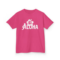 Gildan 5000B | Kids' Aloha Hibiscus Tropical T-Shirt - Soft Cotton Summer Tee