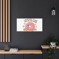 Donut Snacks Pun Canvas | Food & Snack Humor, Cozy Kawaii Art
