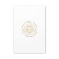 Gold Leo Zodiac Canvas, Astrological Constellation Art | Metallic Lion Wall Art
