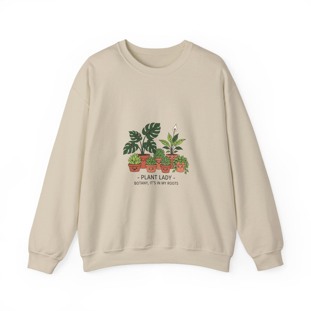 Plant Lady Sweatshirt | plant mom, succulent pun, sage cream botanical