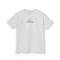 Gildan 5000B | Kids' "Aloha" Summer Vibe Cotton T-Shirt – Tropical Minimalist Tee