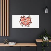 Independently Unloved Heart Print Canvas | Anti Valentine, Single Humor