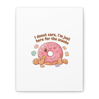 Donut Snacks Pun Canvas | Food & Snack Humor, Cozy Kawaii Art