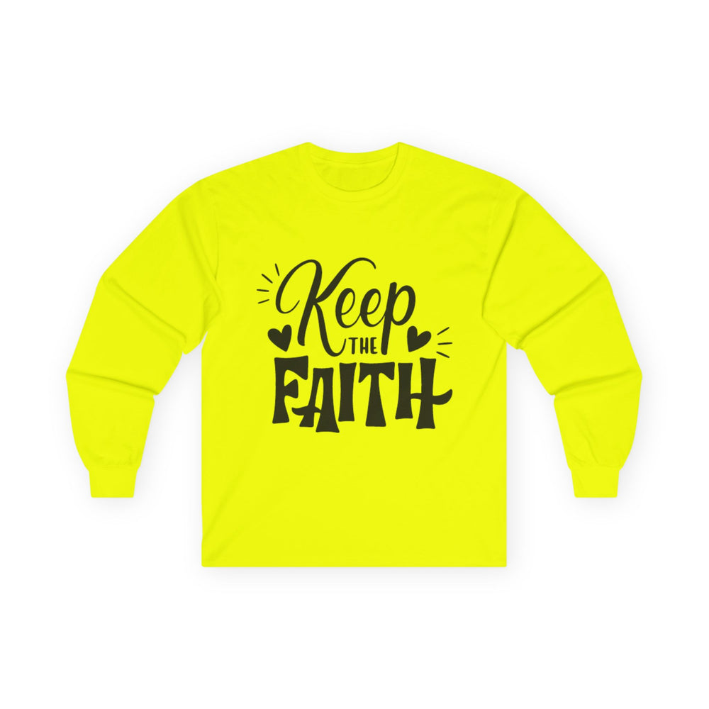 Keep The Faith Long Sleeve T-Shirt | Christian Scripture Faith Tee | Men's Christian Apparel By Gildan2400