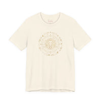 Bella+Canvas3001 | Leo Constellation Tee | Zodiac glyph, gold foil celestial design