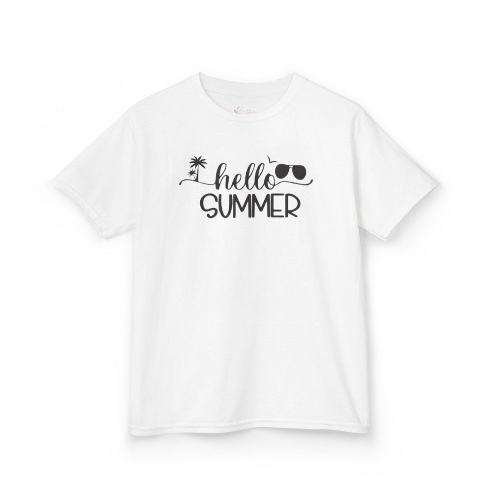 Gildan 5000B | Hello Summer Kids' Aloha T-Shirt | Toddler & Youth Summer Graphic Tee