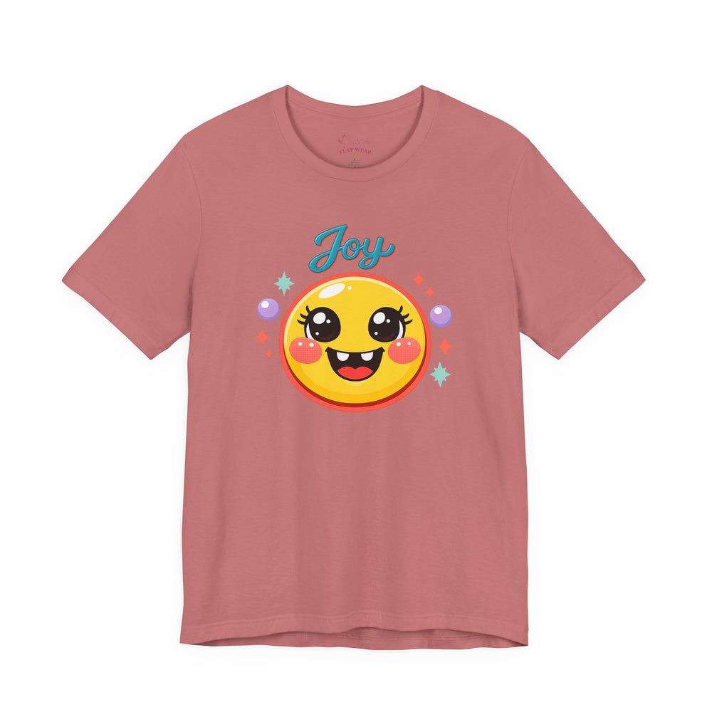 Bella+Canvas 3001 | Radiant Joy Emoji T-Shirt | Kawaii Aesthetic Smiley Graphic Tee | Unisex Jersey Short Sleeve Tee