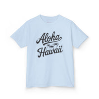 Gildan 5000B | Kids’ Tropical Vibes "Aloha Hawaii" Graphic Tee – Soft Cotton Summer T-Shirt