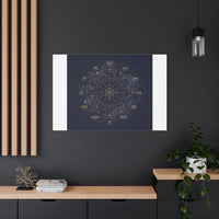 Gold Zodiac Wheel Canvas | Astrology Constellation Art, Cosmic Wall Print