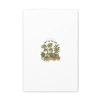 Can't Leaf You Alone Canvas | Plant Parent Humor, Sage Botanical Art