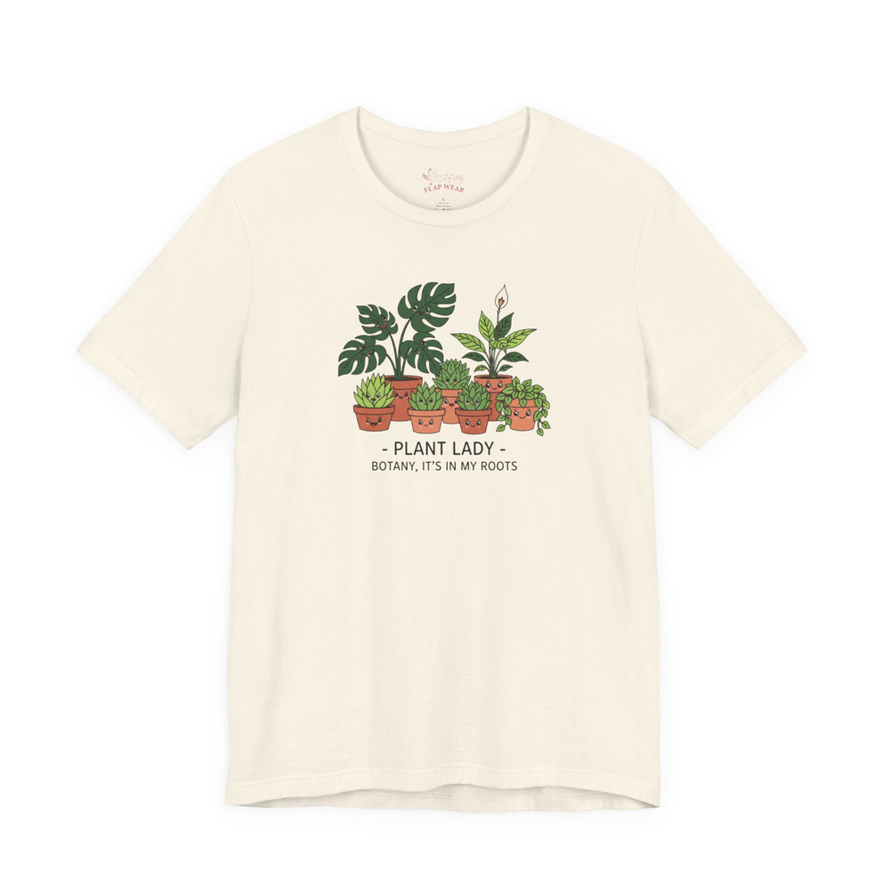 Bella+Canvas3001 | Plant Lady Tee | succulent pun, sage botanical doodle