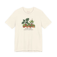 Bella+Canvas3001 | Plant Lady Tee | succulent pun, sage botanical doodle