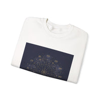 Zodiac Constellation Wheel Sweatshirt | Astrology, Cosmic Gold Accents
