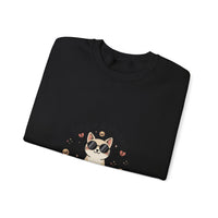 Single & Happy Cat Sweatshirt | Anti‑Valentine, Single Humor