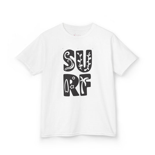 Gildan 5000B | Kids' Retro Surf Graphic Tee – Fun Summer Beach Vibes Cotton T-Shirt