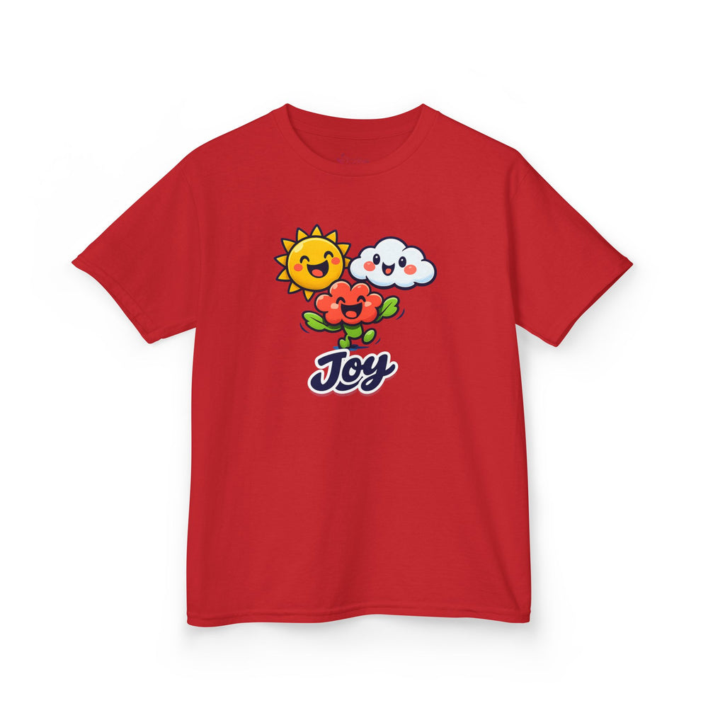 Gildan 5000B | Kids' "Joy" Sunny Day Graphic Tee – Soft Cotton Summer T-Shirt | Little Sunshine "Joy" Unisex Kids' Tee