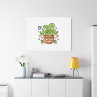I Wet My Plants Canvas | Plant Parent Humor, Cute Succulent Art