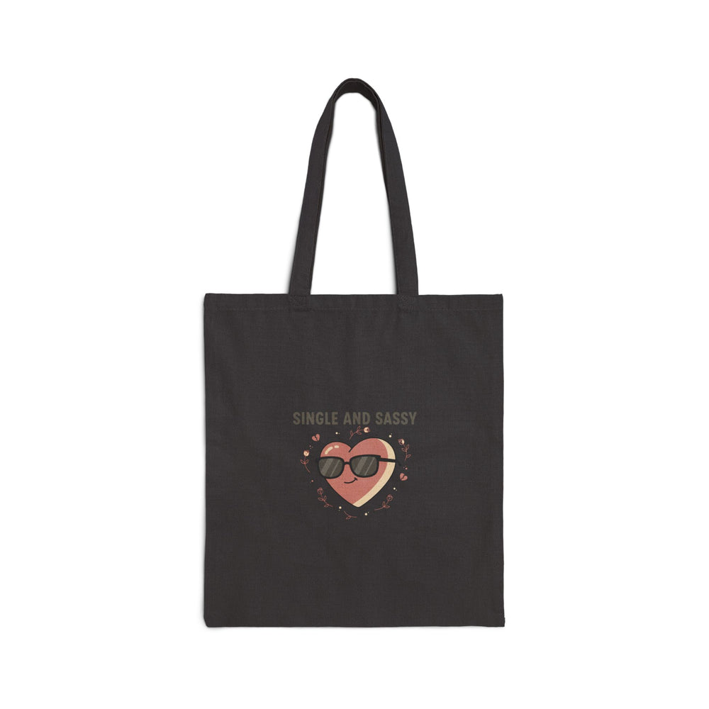 Single and Sassy Tote | Anti‑Valentine, Funny Single Humor Canvas Tote