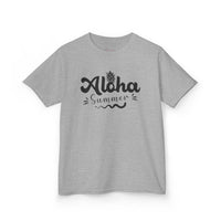 Gildan 5000B | Kids' "Aloha Summer" Graphic Tee – Soft Cotton Beach & Vacation T-Shirt