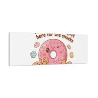 Donut Snacks Pun Canvas | Food & Snack Humor, Cozy Kawaii Art
