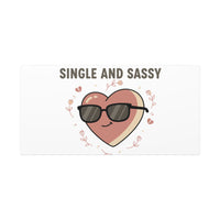 Single and Sassy Canvas | Anti Valentine Wall Art, Funny Valentine Poster