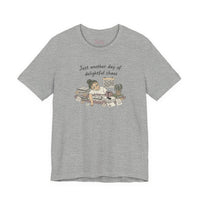Bella+Canvas3001 | Just Another Day of Delightful Chaos T-Shirt | burnout, tired coffee humor