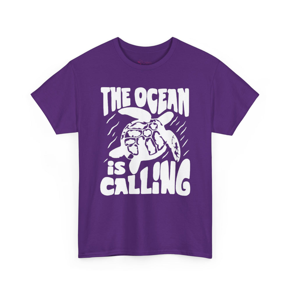 Gildan5000 | Unisex Sea Turtle "The Ocean Is Calling" Tee