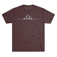 Next Level 6010 | Aloha Script Unisex Tri-Blend Vintage Tee – Summer Vibes Collection