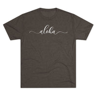 Next Level 6010 | Aloha Script Unisex Tri-Blend Vintage Tee – Summer Vibes Collection