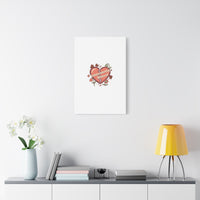 Independently Unloved Heart Print Canvas | Anti Valentine, Single Humor