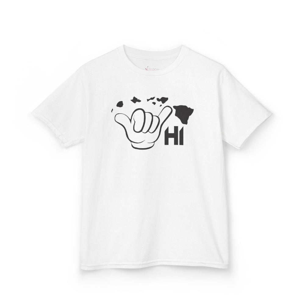 Gildan 5000B | Kids' Aloha Shaka Hawaii Graphic Tee – Relaxed Fit Summer T-Shirt